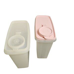 Tupperware Vintage Cereal Keepers set of 2